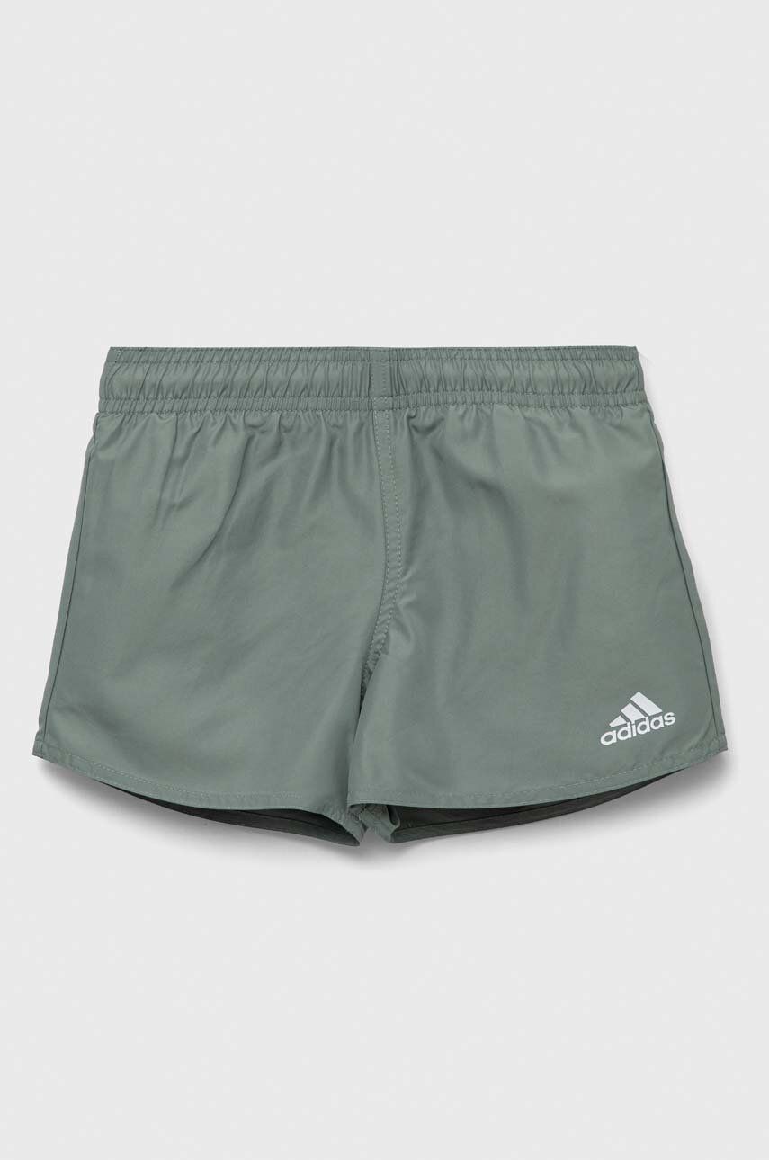 adidas Performance pantaloni scurti de baie copii YB BOS culoarea verde, neted