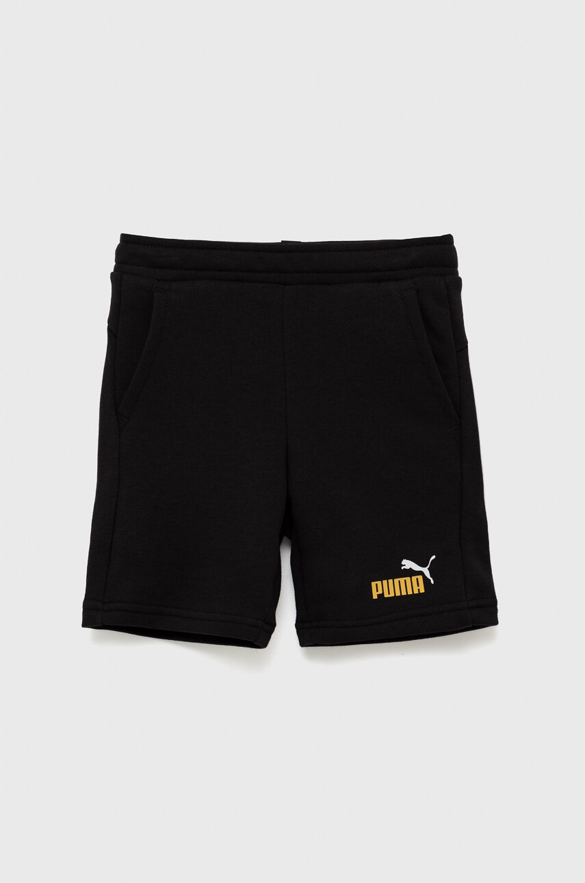 Puma pantaloni scurti copii ESS+ 2 Col Shorts TR B culoarea negru, talie reglabila