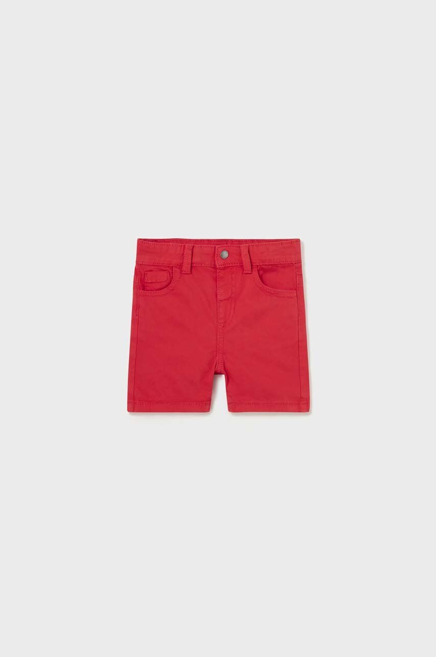 Levně Dětské bavlněné šortky Mayoral červená barva, nastavitelný pas