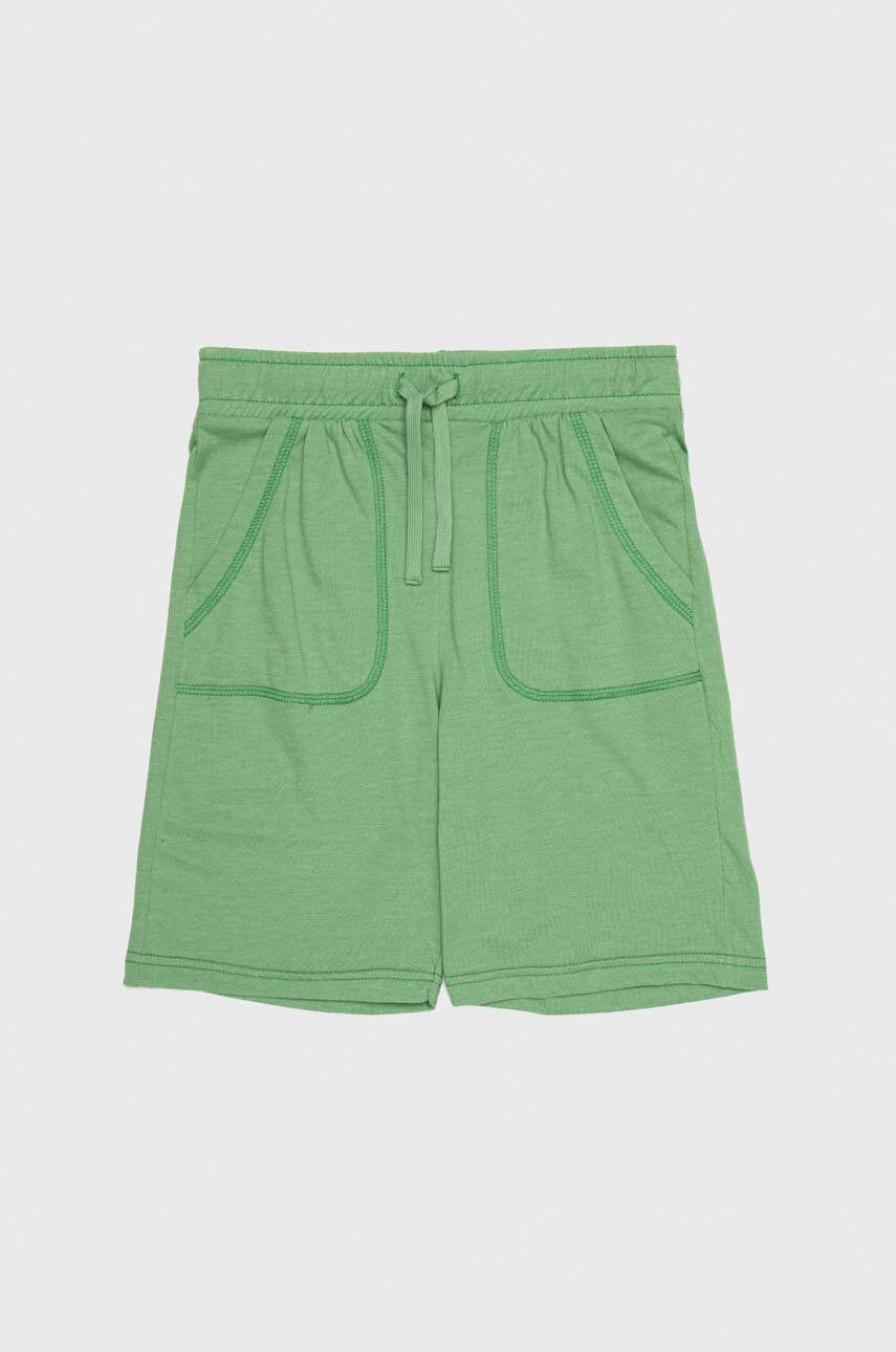 United Colors of Benetton pantaloni scurti culoarea verde, talie reglabila