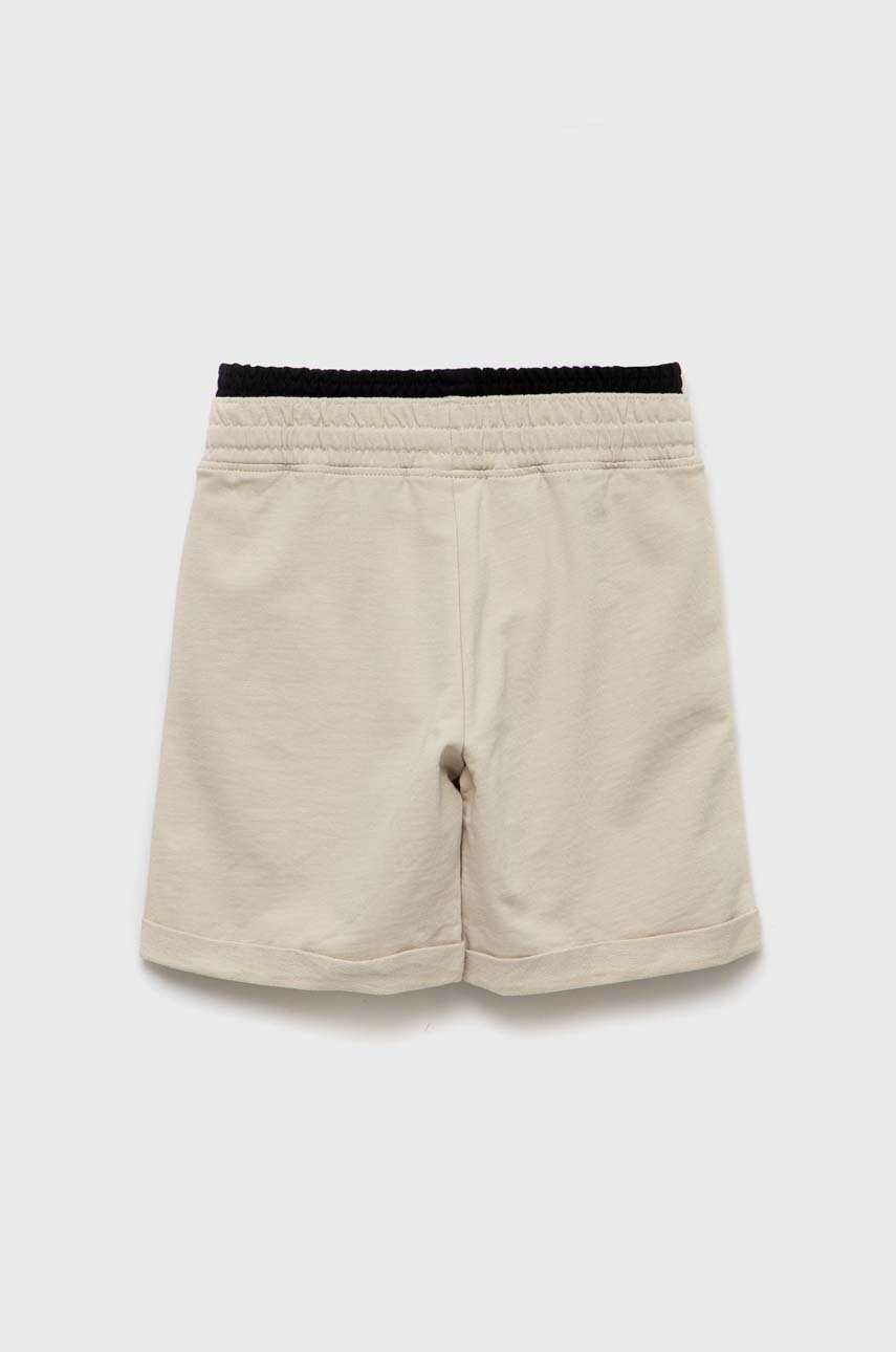 Детские хлопковые шорты Sisley цвет бежевый регулируемая талия Детские хлопковые шорты Sisley цвет бежевый регулируемая талия