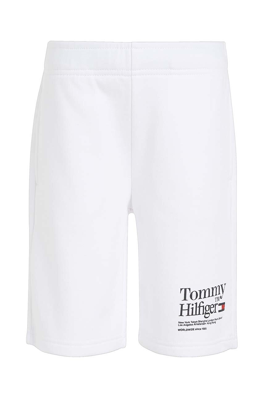 

Дитячі шорти Tommy Hilfiger колір білий регульована талія