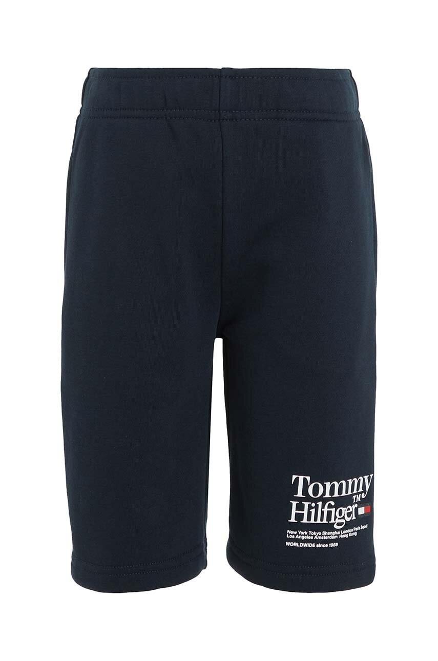 

Дитячі шорти Tommy Hilfiger колір синій регульована талія