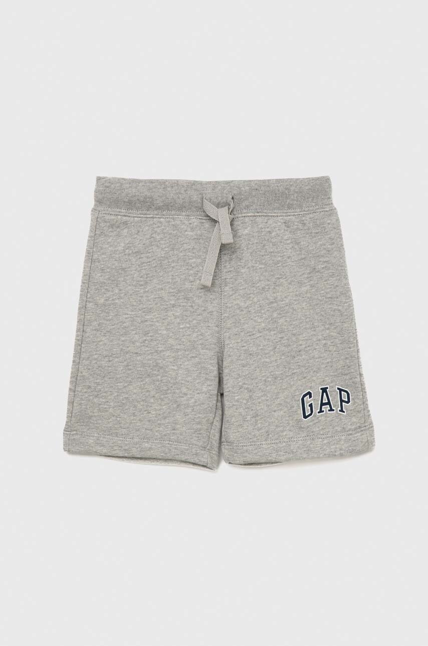 

Детски къси панталони GAP в сиво с регулируема талия, Сив