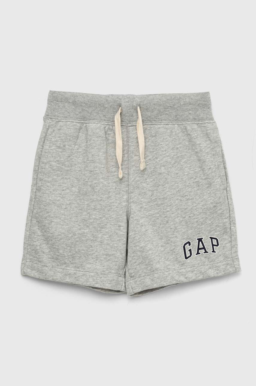 

Детски къси панталони GAP в сиво с регулируема талия, Сив