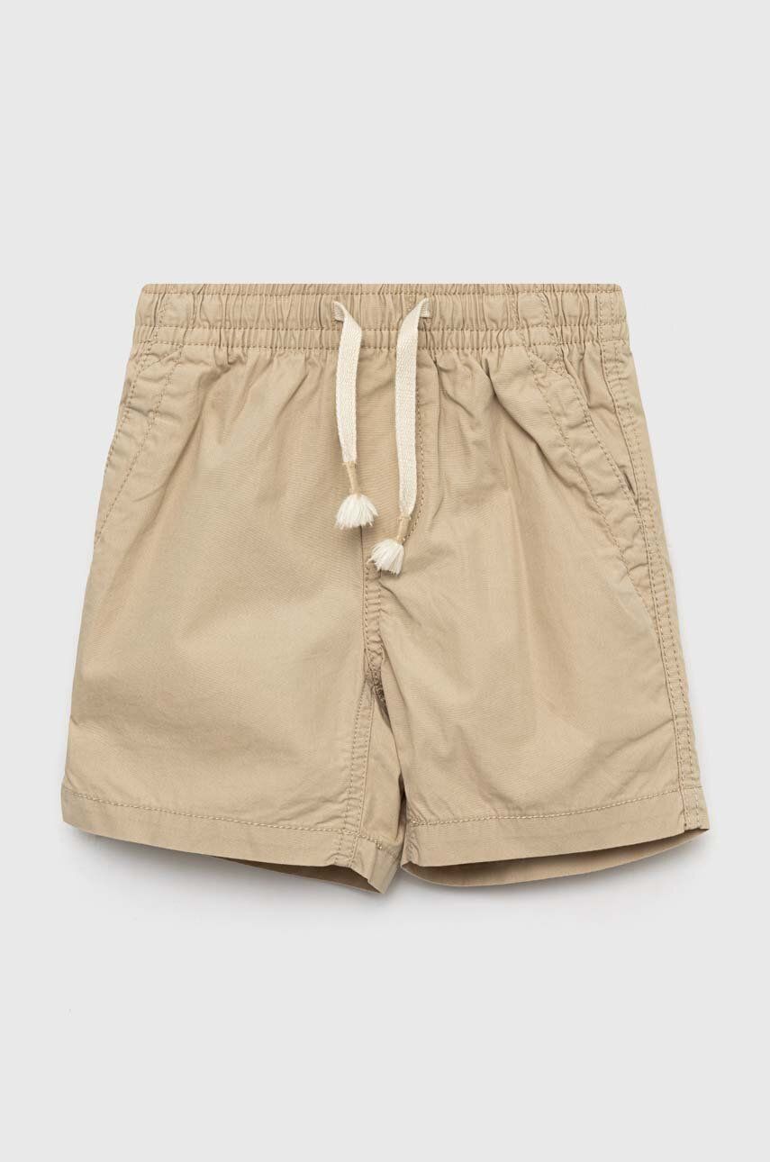 GAP pantaloni scurți din bumbac pentru copii culoarea bej, talie reglabila
