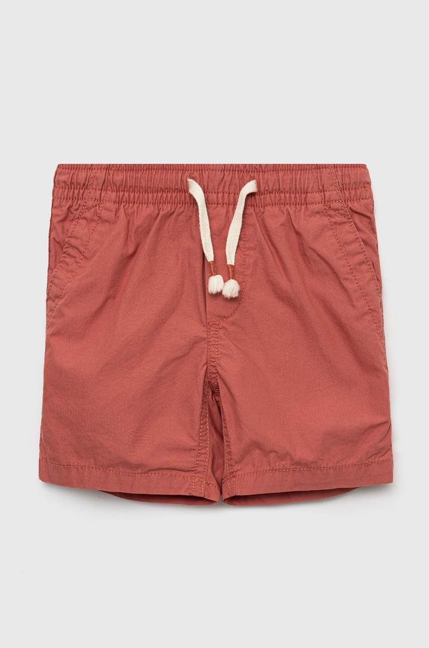 GAP pantaloni scurți din bumbac pentru copii culoarea rosu, talie reglabila