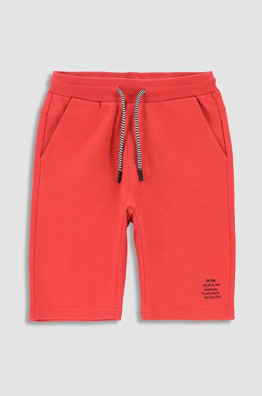 Coccodrillo pantaloni scurți din bumbac pentru copii culoarea rosu