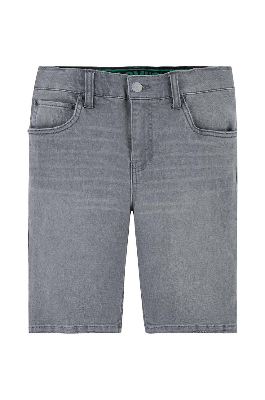 Levi\'s pantaloni scurti din denim pentru copii culoarea albastru marin