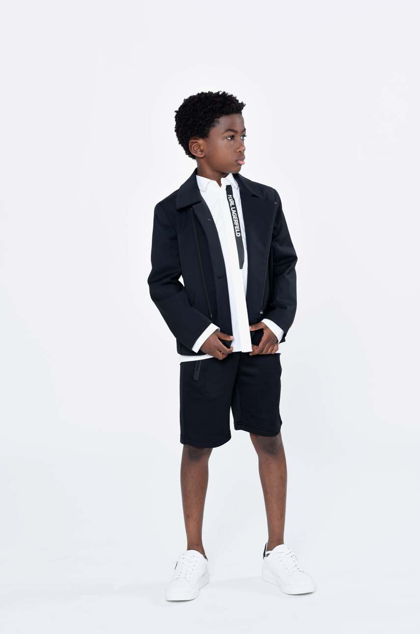 Karl Lagerfeld pantaloni scurti copii culoarea negru