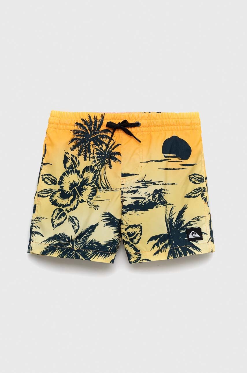 Quiksilver pantaloni scurti de baie copii culoarea portocaliu