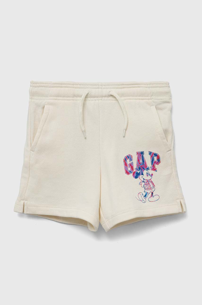 Dječje kratke hlače GAP boja: bež, podesivi struk