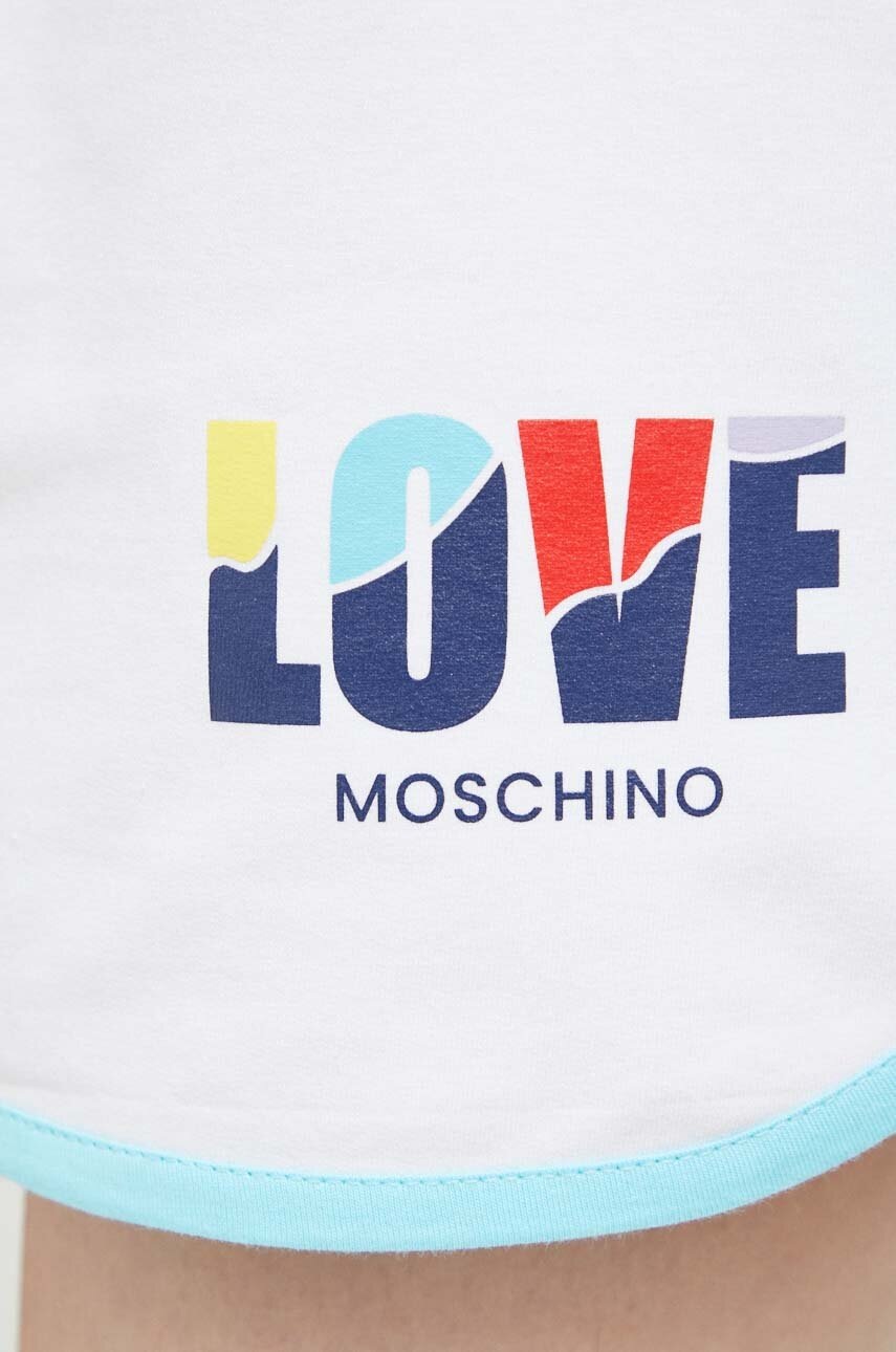 Σορτς Love Moschino χρώμα: άσπρο φωτογραφία