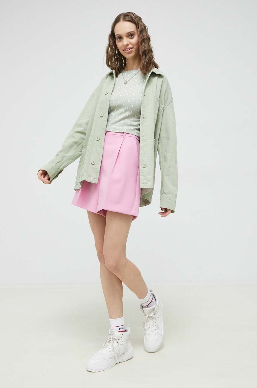 Σορτς Abercrombie & Fitch χρώμα: ροζ φωτογραφία