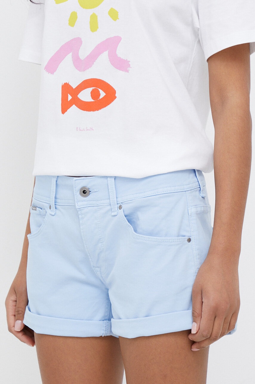 

Шорты Pepe Jeans Siouxie женские однотонные средняя посадка