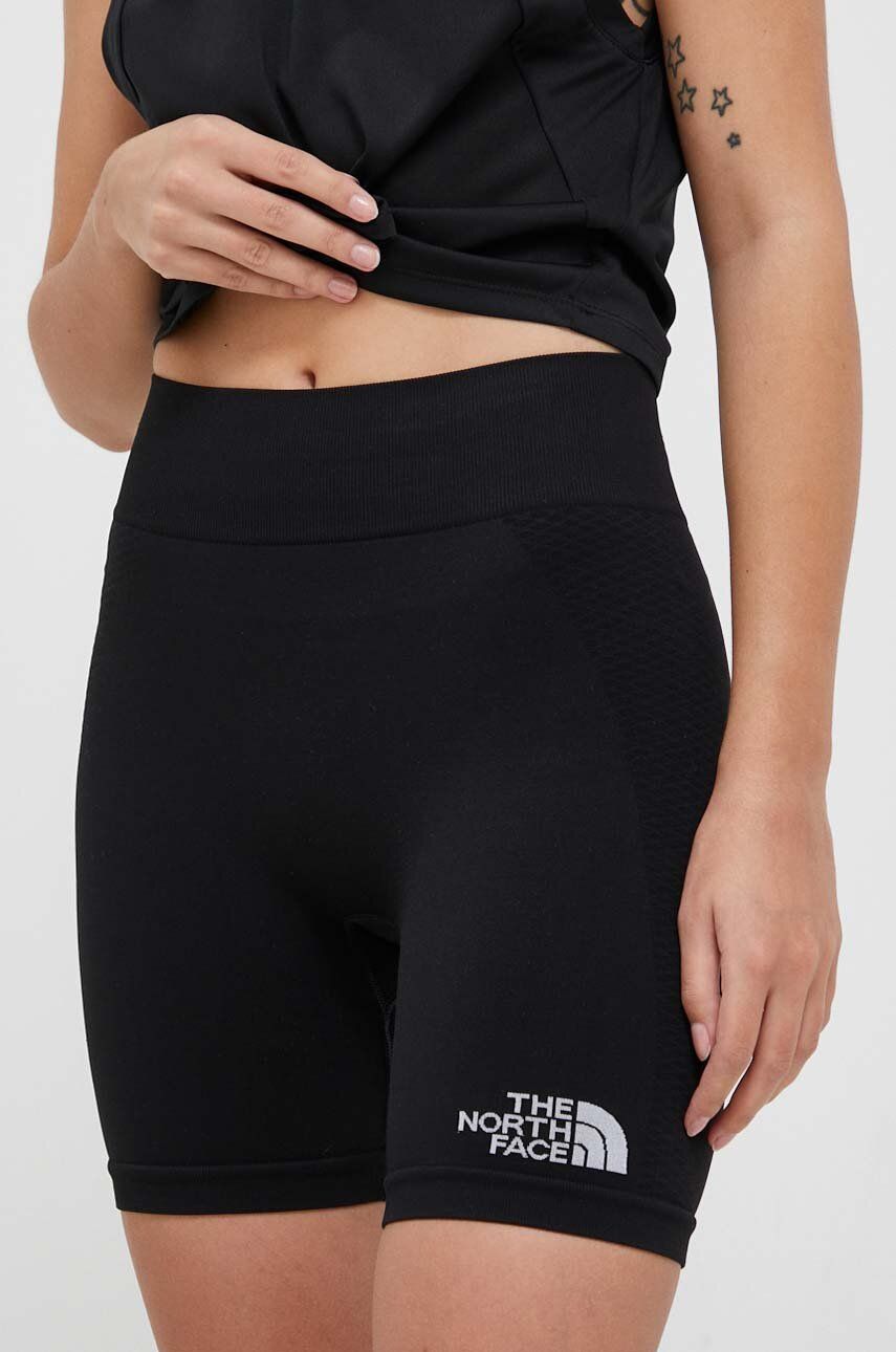 E-shop Sportovní šortky The North Face dámské, černá barva, hladké, medium waist, NF0A82GNJK31