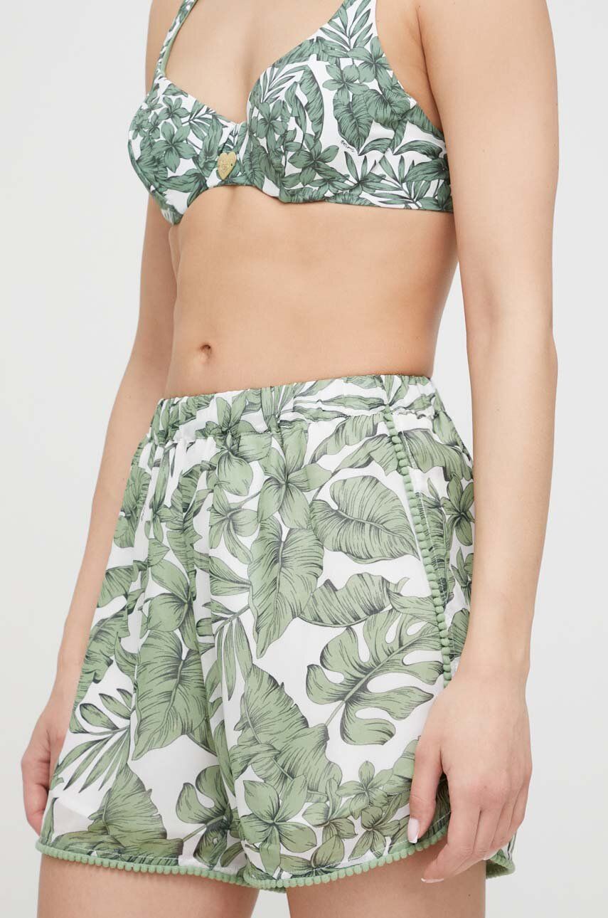 Plážové šortky Twinset dámské, zelená barva - zelená -  Materiál č. 1: 100 % Polyester Mat