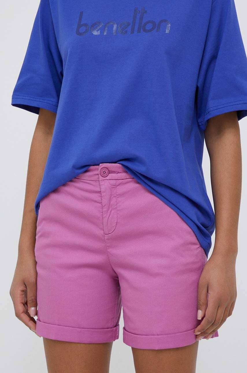 

Шорти United Colors of Benetton жіночі колір фіолетовий однотонні середня посадка