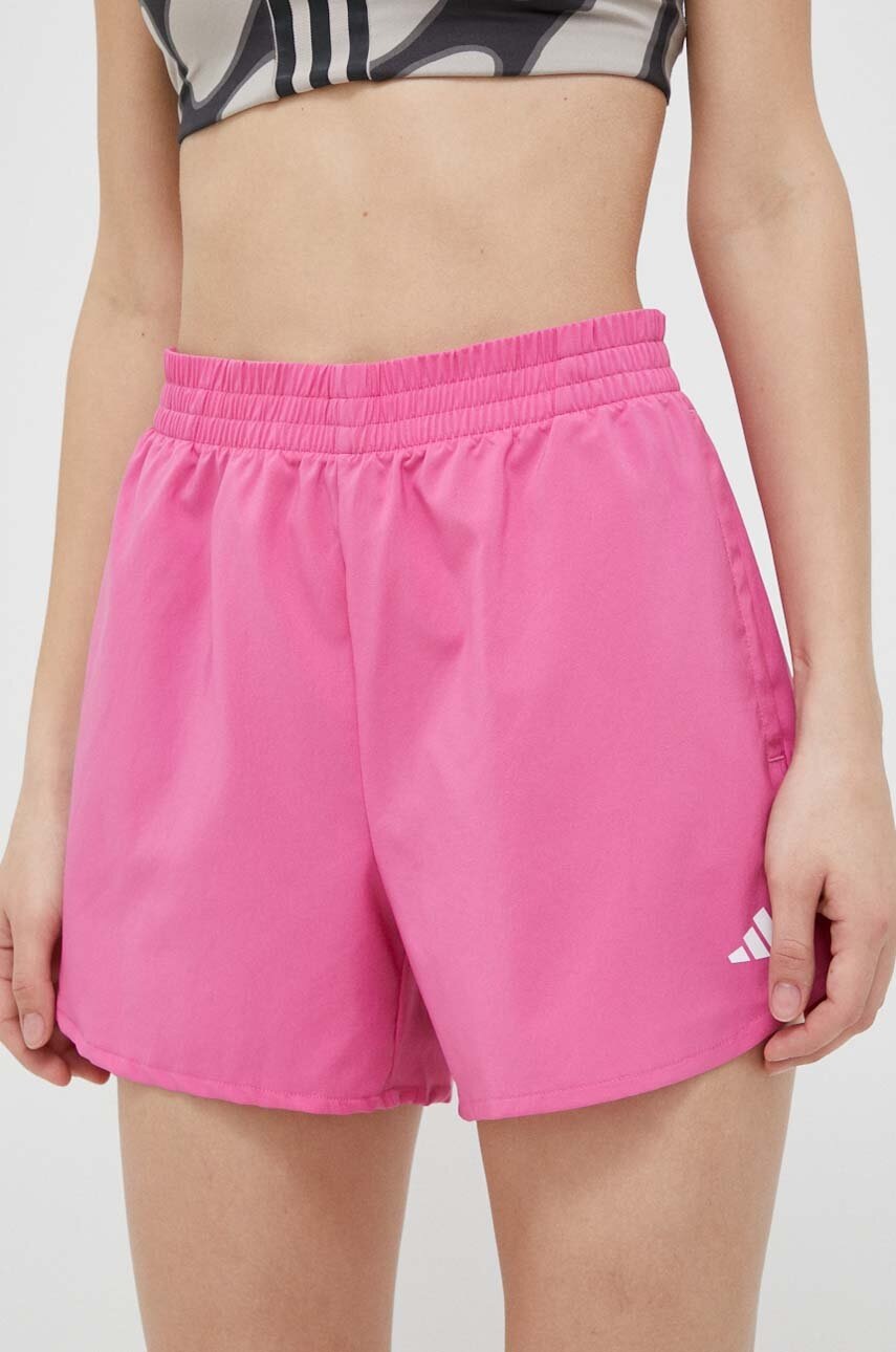 

Тренировочные шорты adidas Performance Minimal цвет розовый однотонные средняя посадка