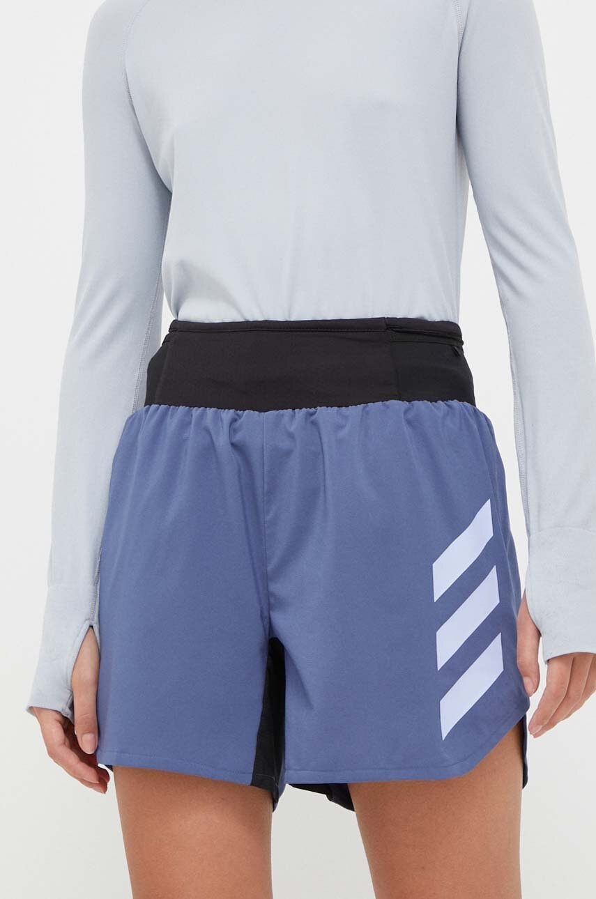 Levně Sportovní šortky adidas TERREX Agravic dámské, s potiskem, high waist