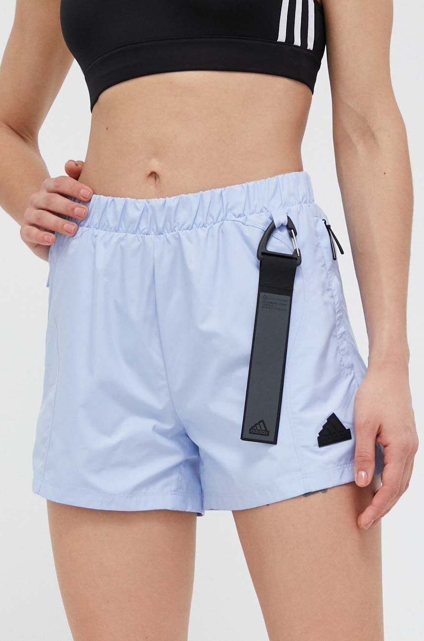 Levně Kraťasy adidas dámské, s aplikací, high waist