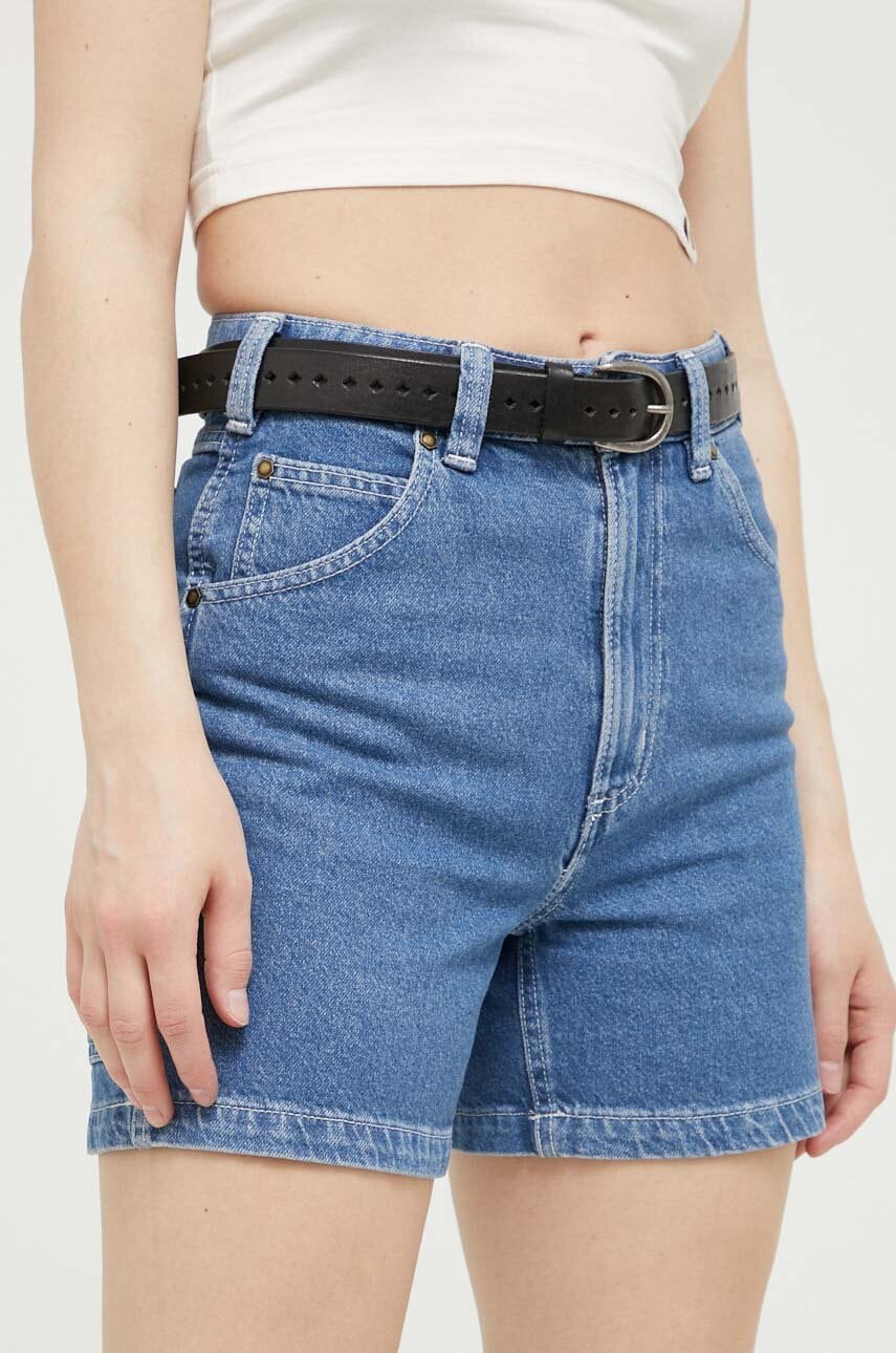 E-shop Džínové šortky Dickies dámské, hladké, high waist