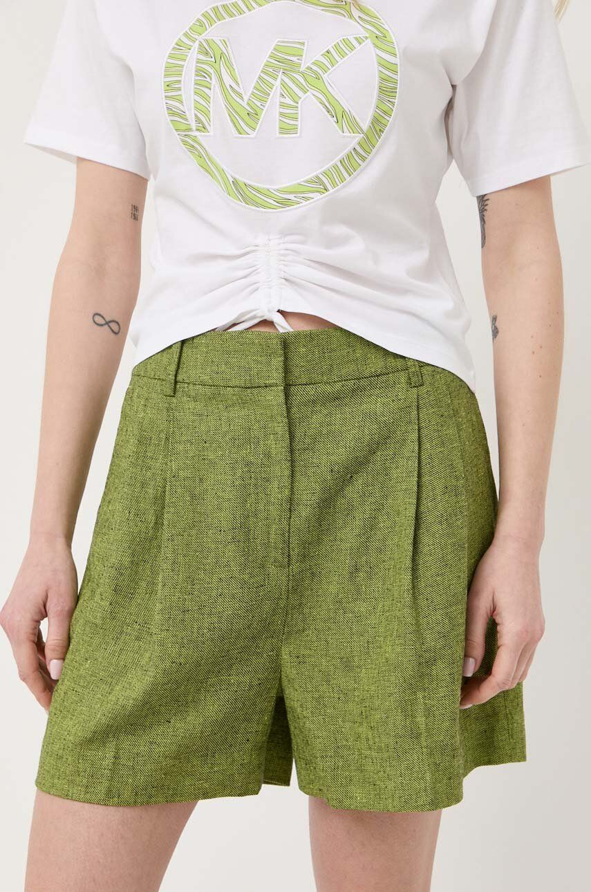 Michael Michael Kors Pantaloni Scurti Din In Culoarea Verde, Modelator, High Waist