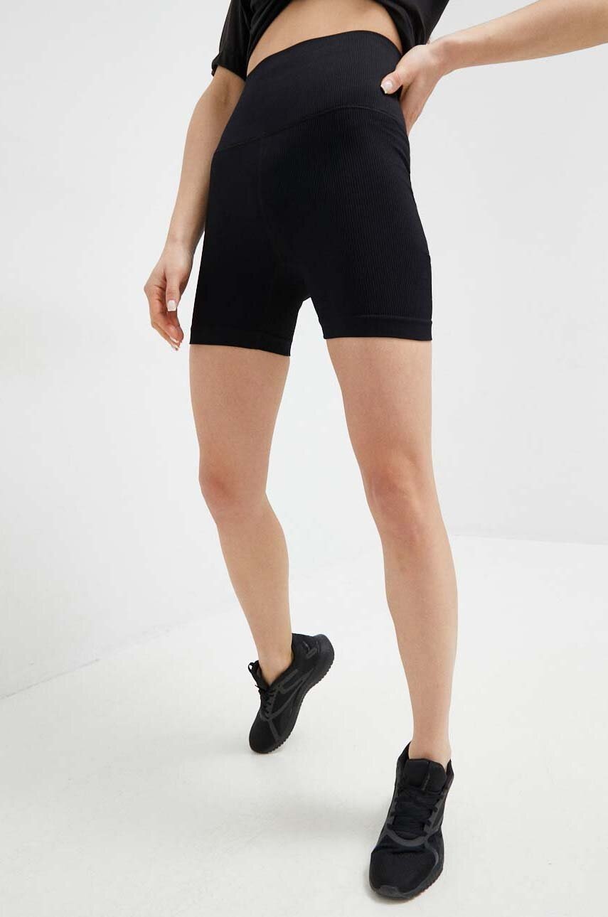 Helly Hansen Pantaloni Scurti Sport Allure Femei, Culoarea Negru, Neted, High Waist