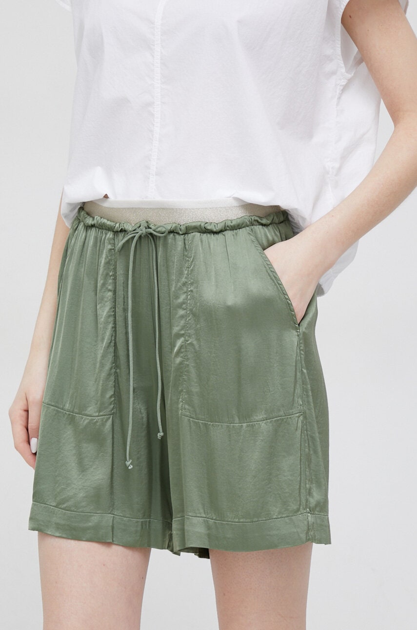 Deha Pantaloni Scurti Femei, Culoarea Verde, Modelator, High Waist