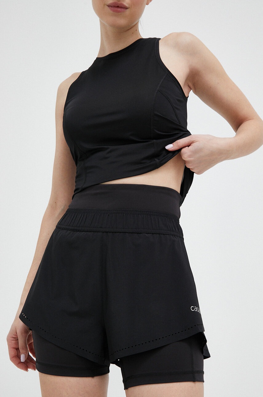 Σορτς τρεξίματος Casall χρώμα: μαύρο φωτογραφία