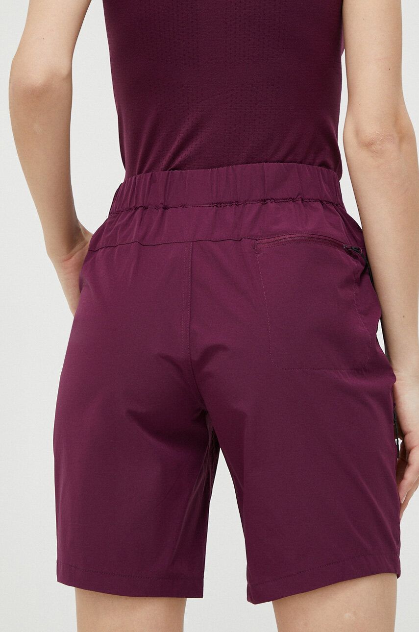 4F Pantaloni Scurți Outdoor Culoarea Violet, Neted, Medium Waist