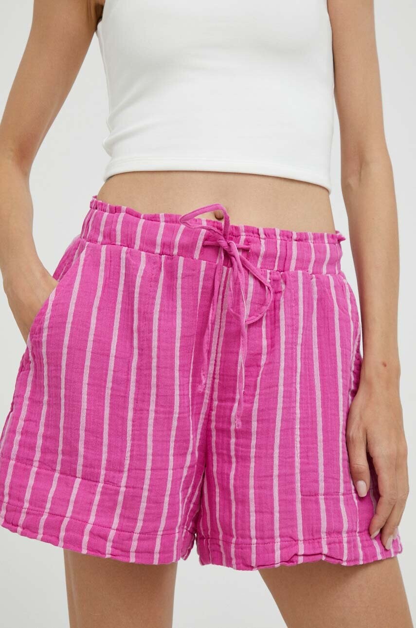GAP pantaloni scurti din bumbac culoarea violet, modelator, high waist image15
