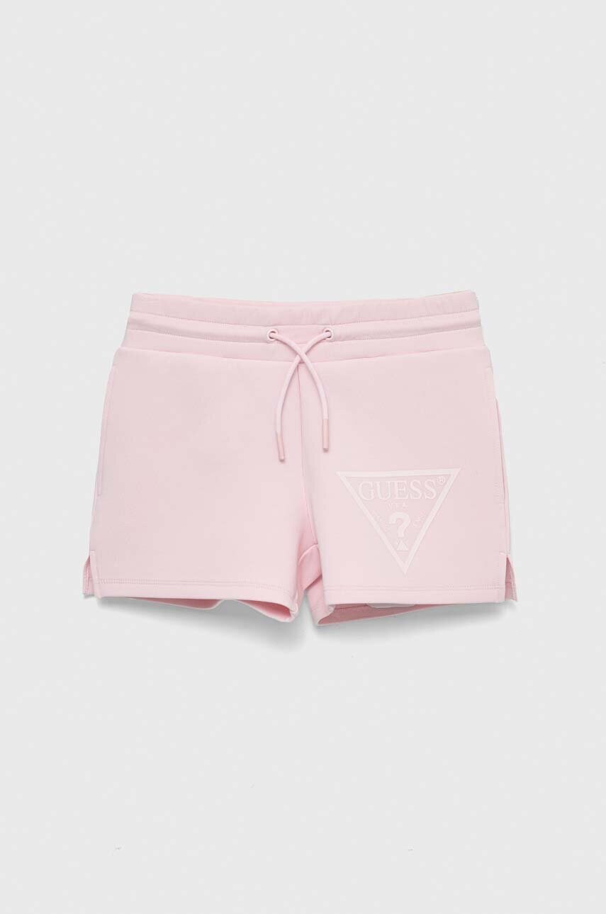 

Дитячі шорти Guess колір рожевий з принтом