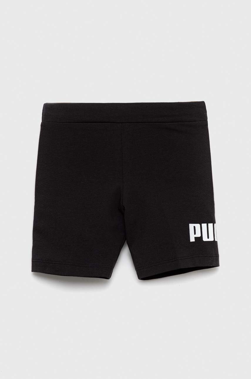 

Детские шорты Puma ESS+ Logo Short Leggings G цвет чёрный с принтом