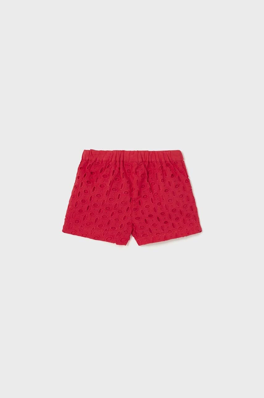 Шорты для младенцев Mayoral цвет красный однотонные Шорты для младенцев Mayoral цвет красный однотонные