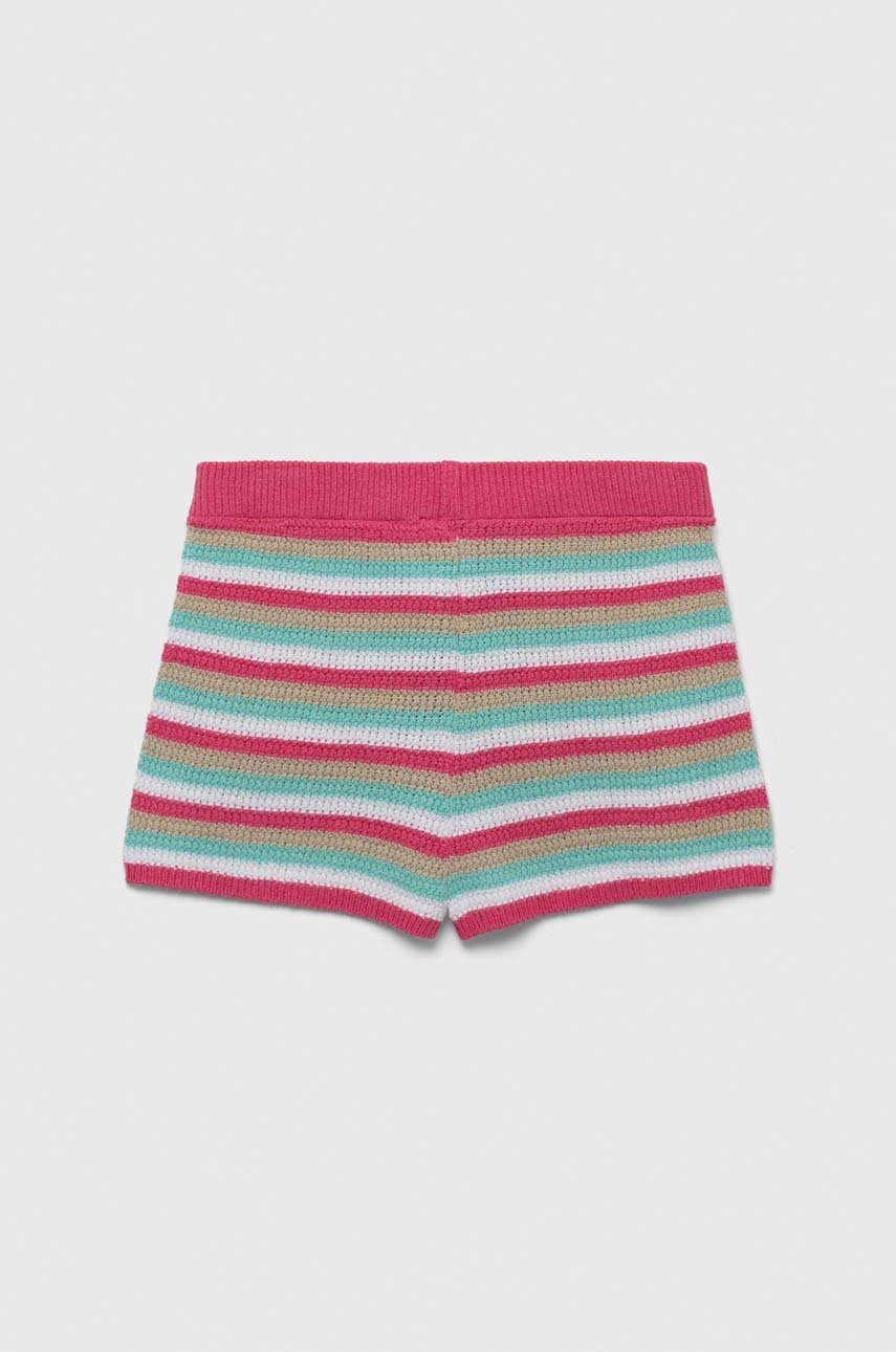 Детские шорты United Colors of Benetton цвет розовый с узором