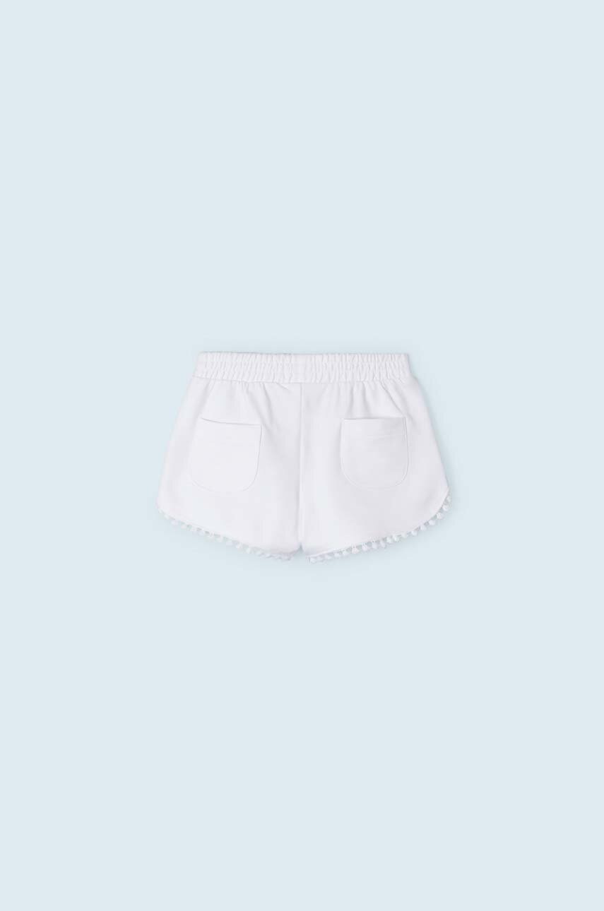 Детские шорты Mayoral цвет белый однотонные