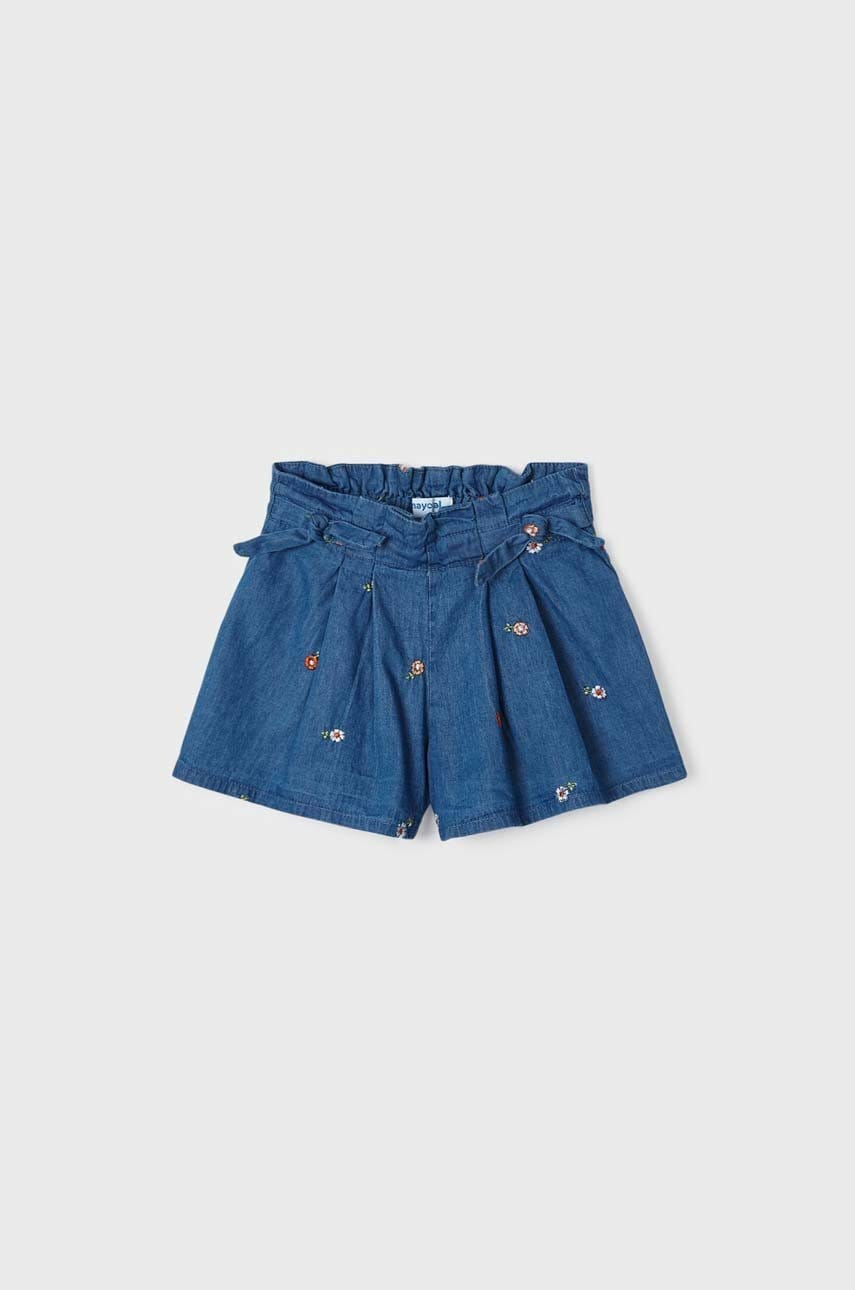 Mayoral pantaloni scurți din bumbac pentru copii culoarea violet, cu imprimeu