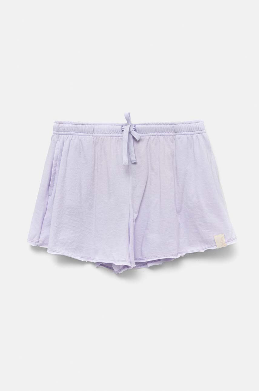 United Colors of Benetton pantaloni scurti copii culoarea violet, neted, talie reglabila