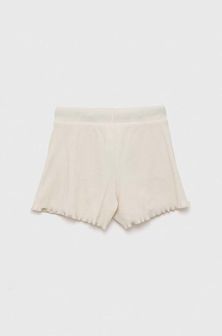 Детские шорты Sisley цвет бежевый однотонные регулируемая талия