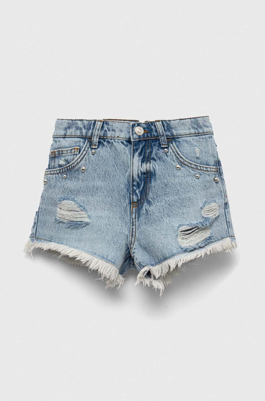 Детские джинсовые шорты Sisley с аппликацией регулируемая талия в Киеве Детские джинсовые шорты Sisley с аппликацией регулируемая талия в Киеве