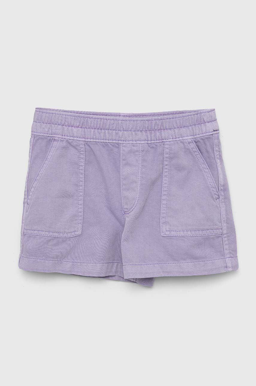 GAP pantaloni scurti din denim pentru copii culoarea violet, neted
