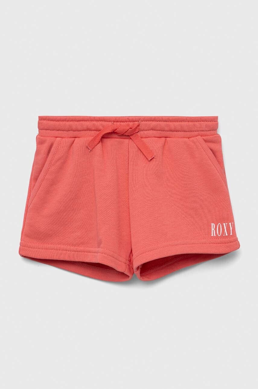 

Дитячі шорти Roxy колір помаранчевий однотонні регульована талія