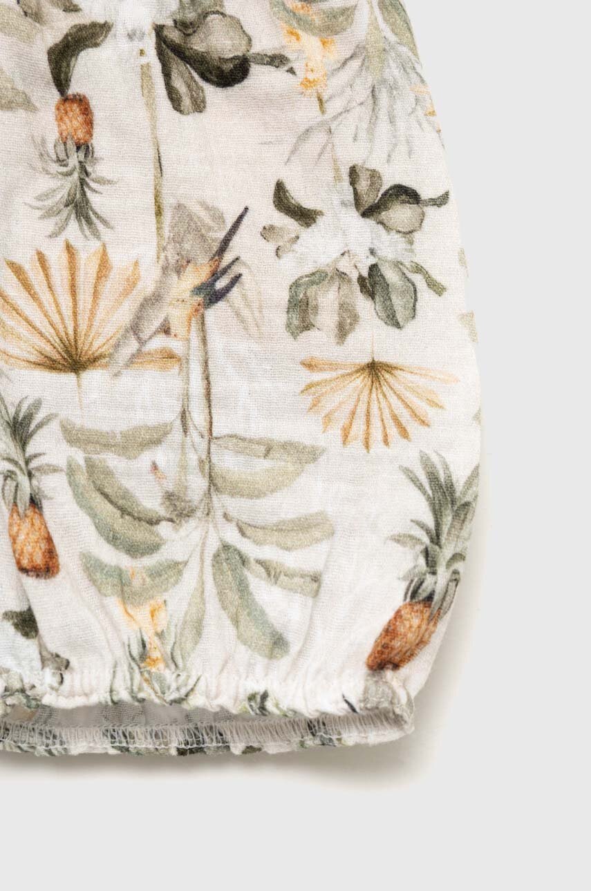 Детские хлопковые шорты Jamiks цвет зелёный с узором Детские хлопковые шорты Jamiks цвет зелёный с узором