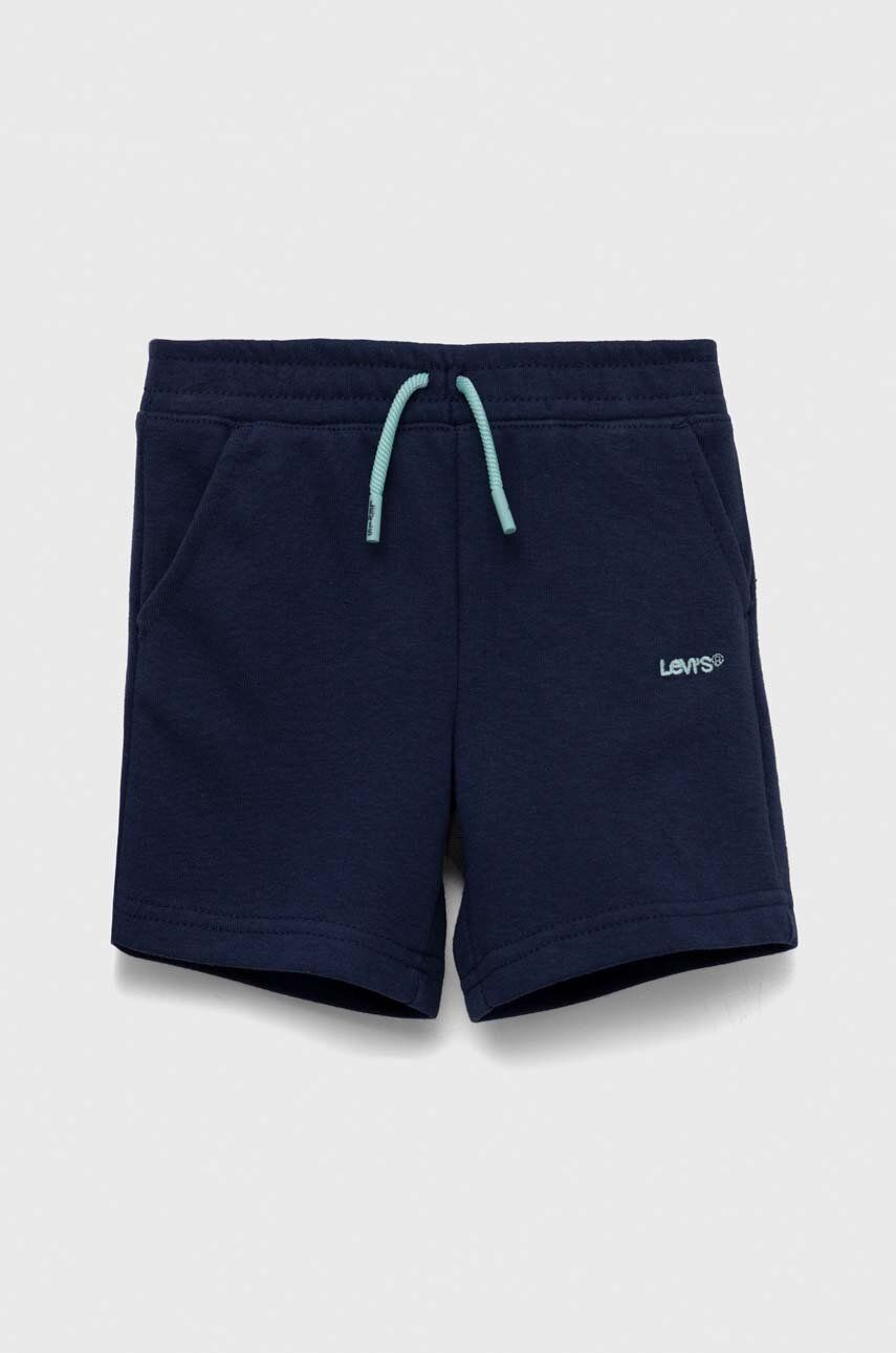 Kojenecké šortky Levi′s hladké - modrá -  60 % Bavlna