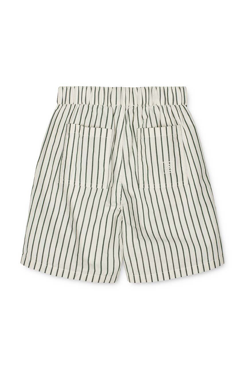 Liewood Pantaloni Scurți Din Bumbac Pentru Copii Monori Culoarea Verde, Modelator, Talie Reglabila