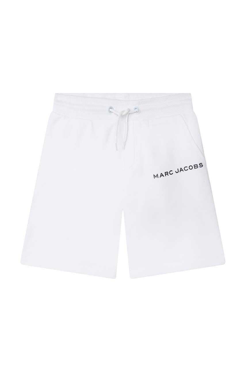 Dětské bavlněné šortky Marc Jacobs bílá barva, hladké - bílá -  100 % Bavlna