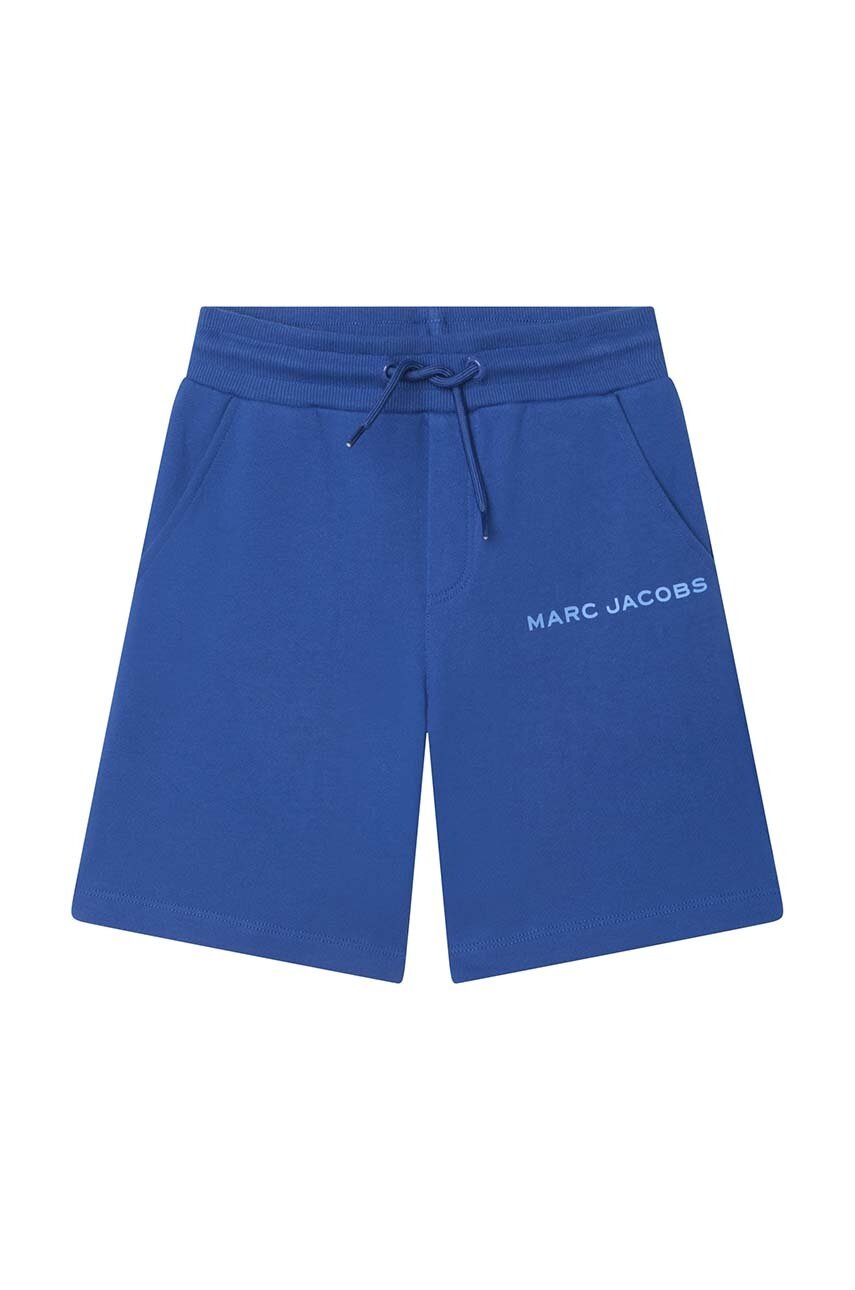 

Детски памучен къс панталон Marc Jacobs в синьо с изчистен дизайн, Син
