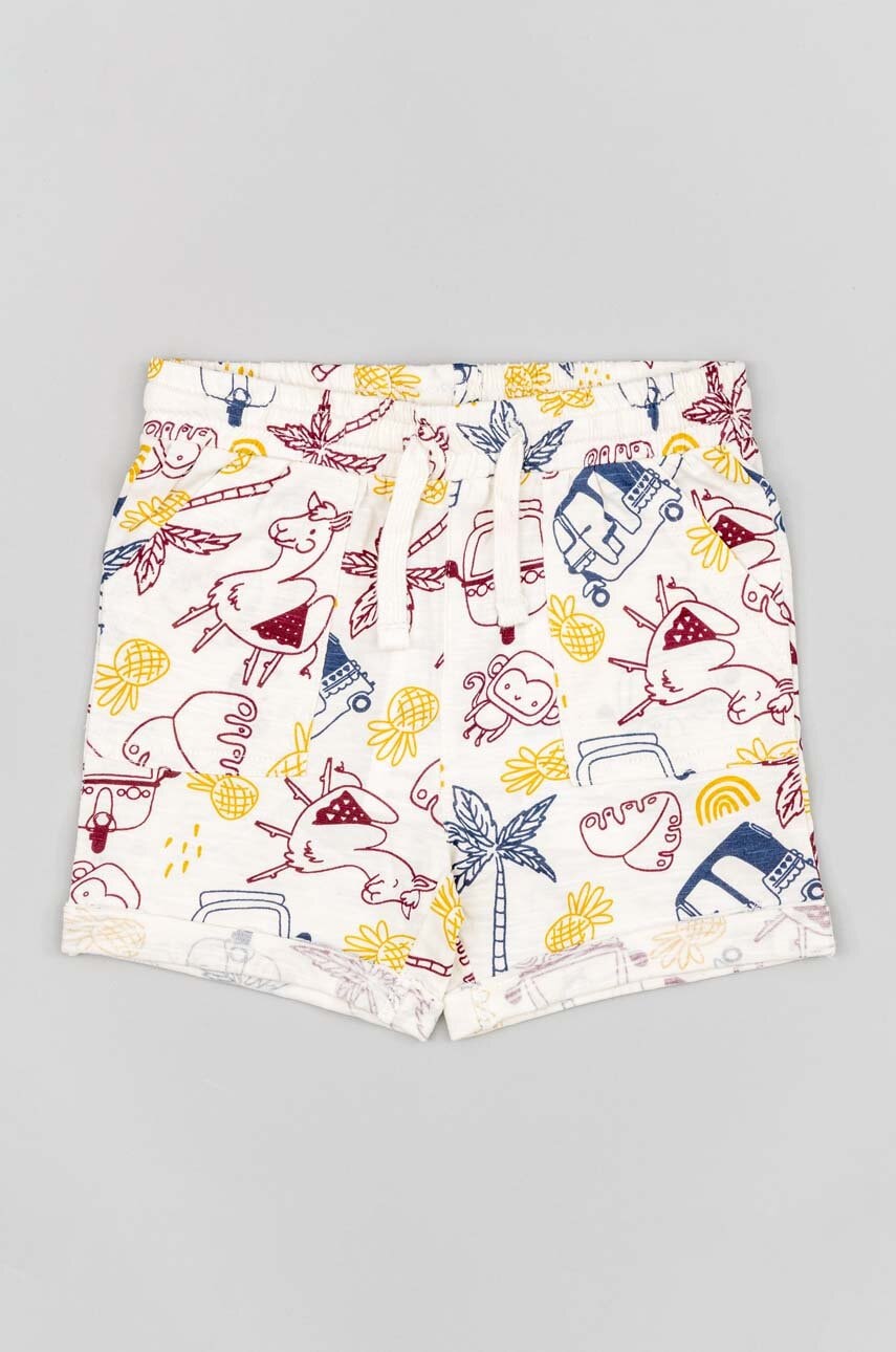 zippy pantaloni scurti bebe culoarea bej, neted, talie reglabila