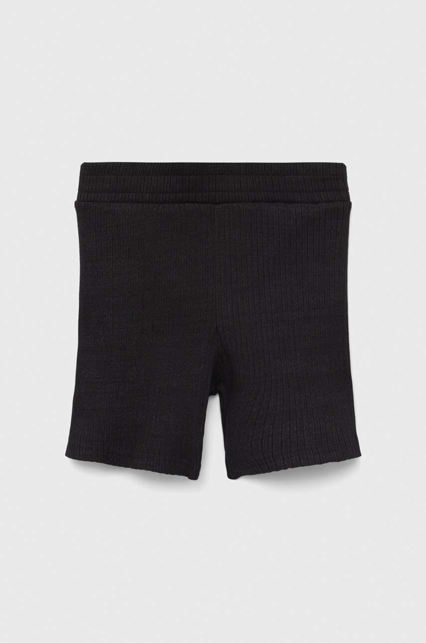 Roxy pantaloni scurti copii culoarea negru, neted